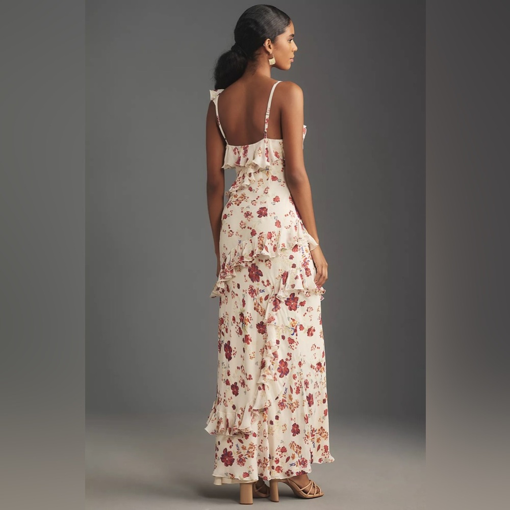 Let Me Be Sleeveless Ruffle Floral Maxi Dress - Picture 4 of 16